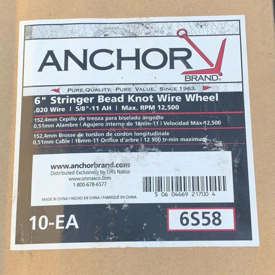 Anchor Brand 6S58 Stringer Bead Knot Wire Wheel - New Surplus - Image 3
