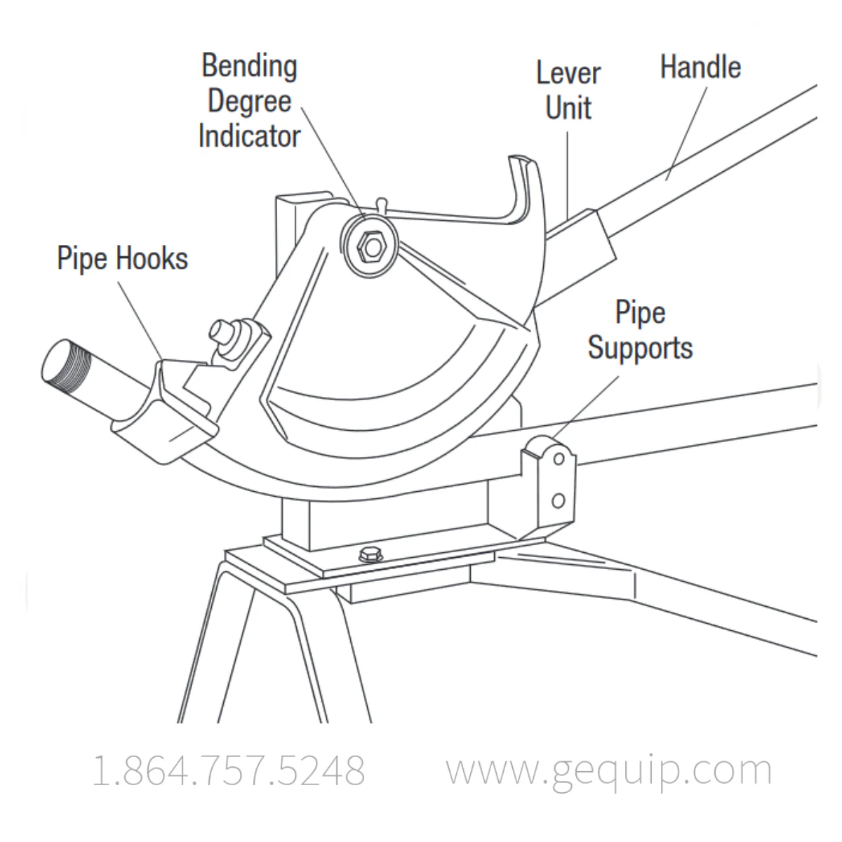 Greenlee 1801 Mechanical Bender for 1-1/4in. to 1-1/2in. Conduit - Reconditioned - Image 3