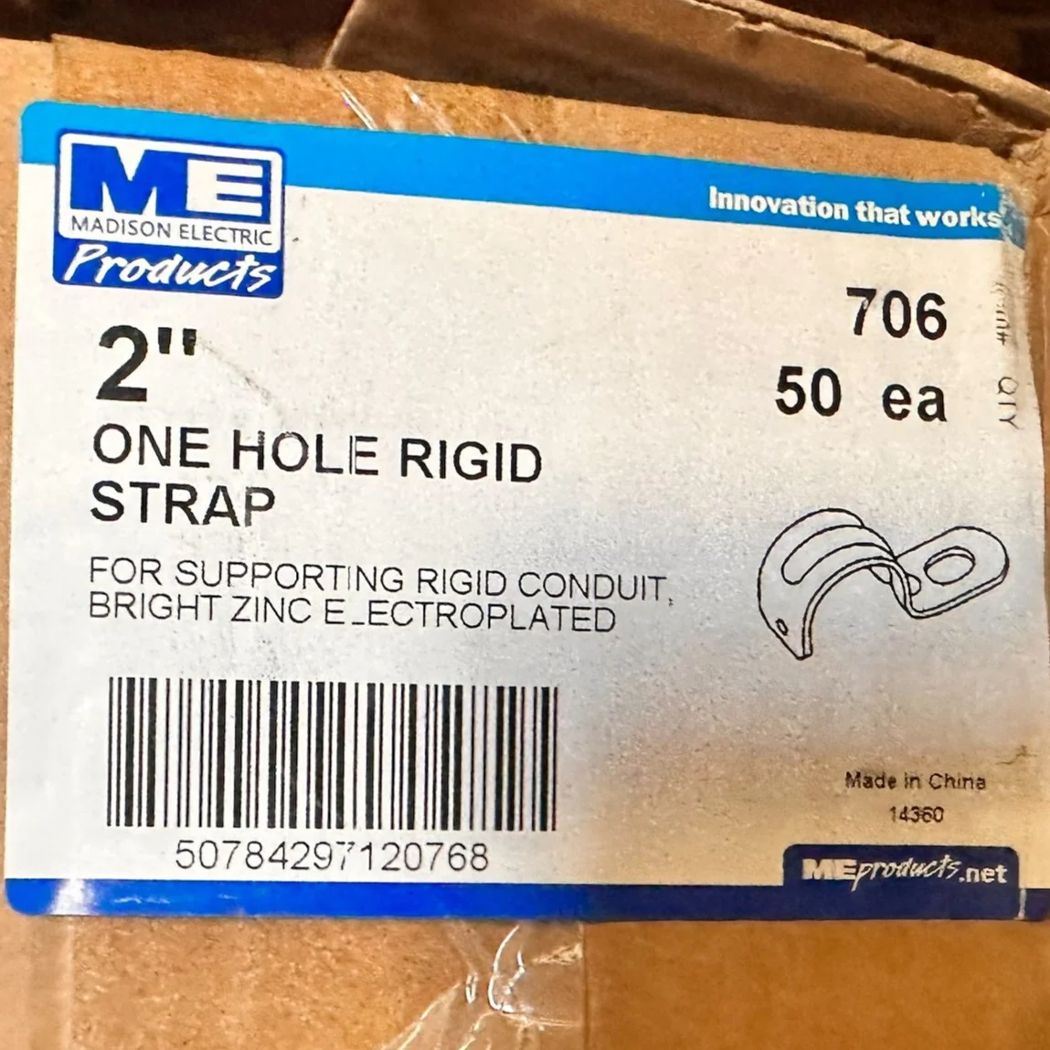 Madison Electric 702 Conduit One Hole Strap - Image 3