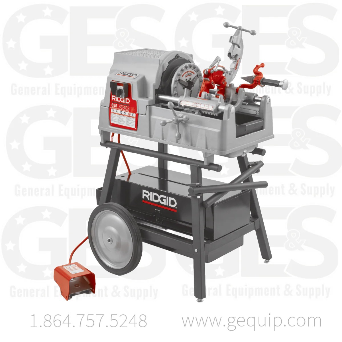 Ridgid 96502 Model 535 Manual Pipe Threader Package with 811A Head, Dies & Cart - Reconditioned - Image 3