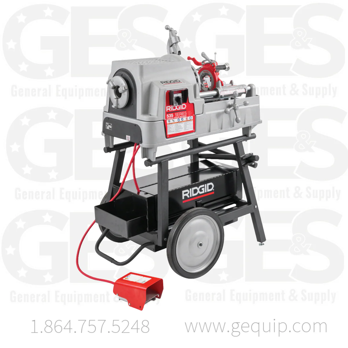 Ridgid 96502 Model 535 Manual Pipe Threader Package with 811A Head, Dies & Cart - Reconditioned - Image 4