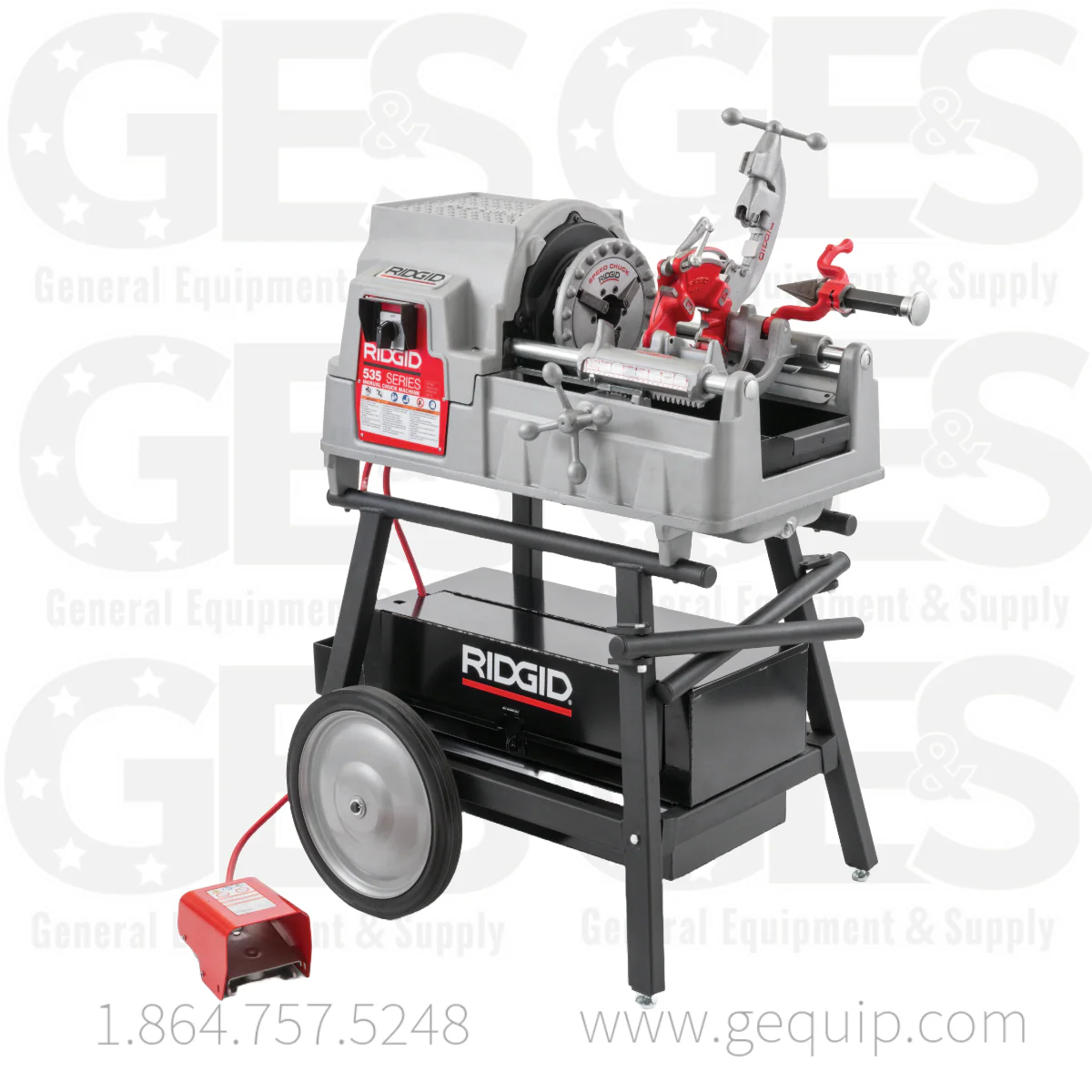 Ridgid 96502 Model 535 Manual Pipe Threader Package with 811A Head, Dies & Cart - Reconditioned - Image 5