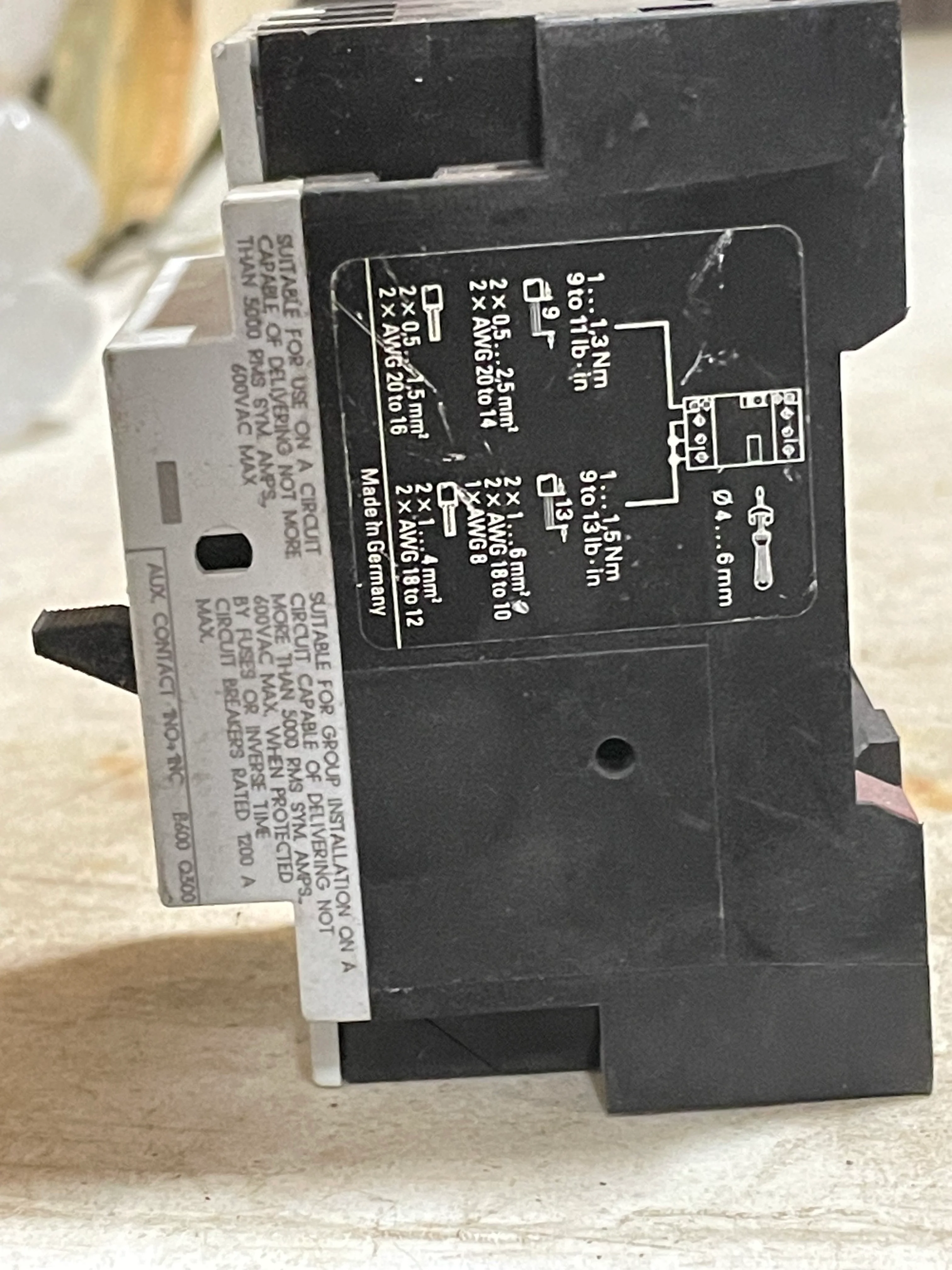 Siemens 3VU1300-1NK00 Starter Motor Protector-Used - Image 4