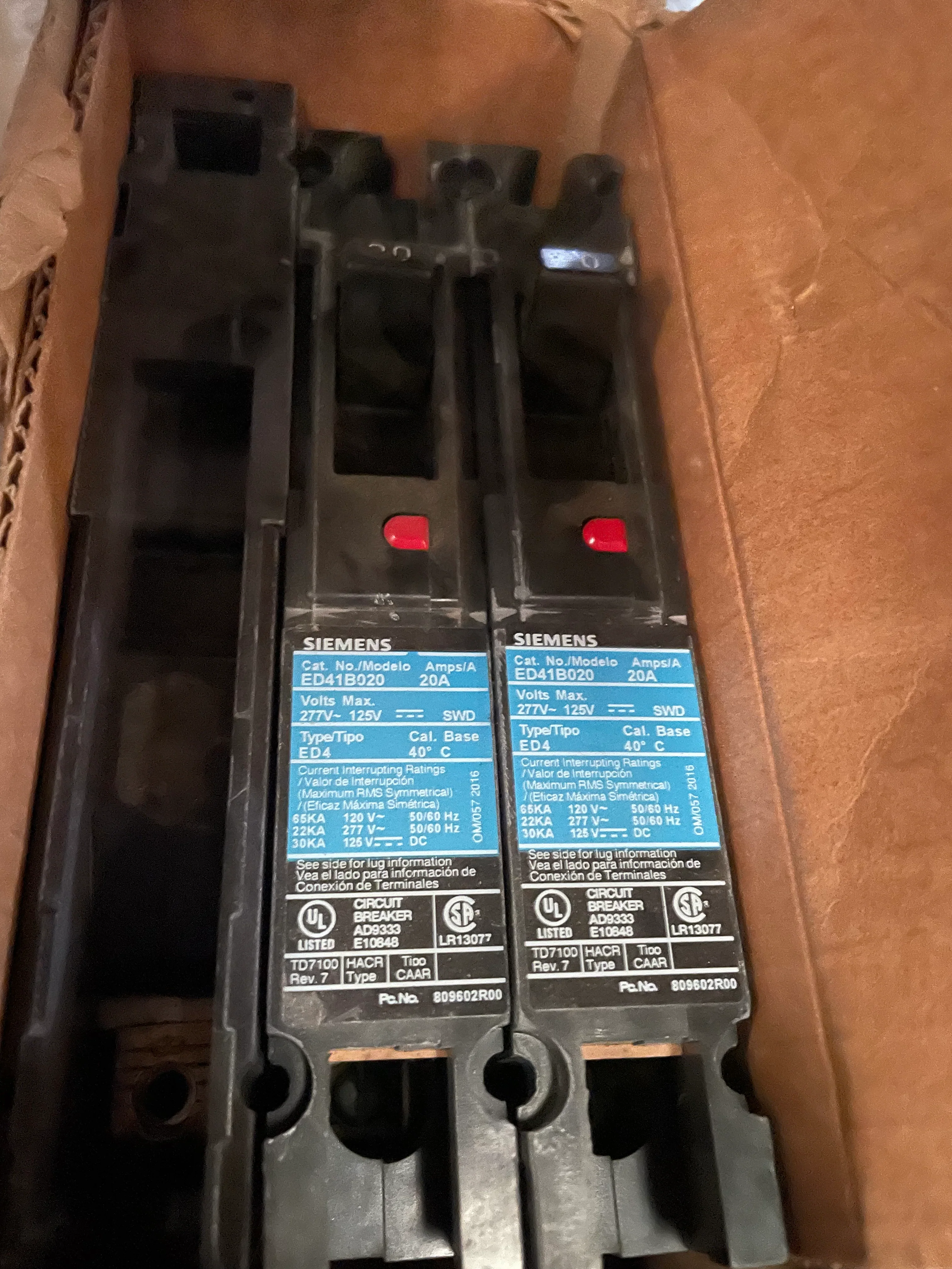 Siemens ED43B020 Sentron Molded Case Circuit Breaker 20 2P - New Surplus - Image 4