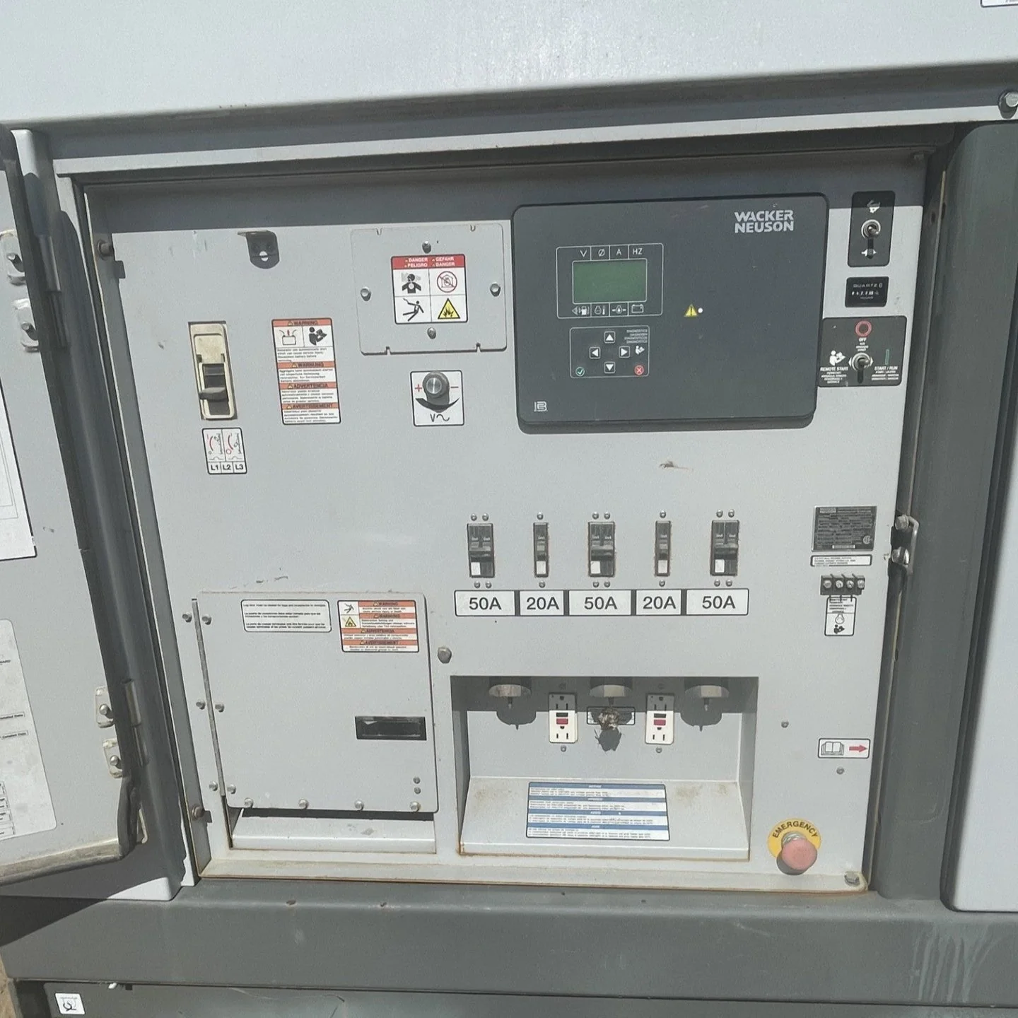 WACKER NEUSON G50 MOBILE GENERATOR 38KW with Trailer  -  Used with Function Test - Image 5